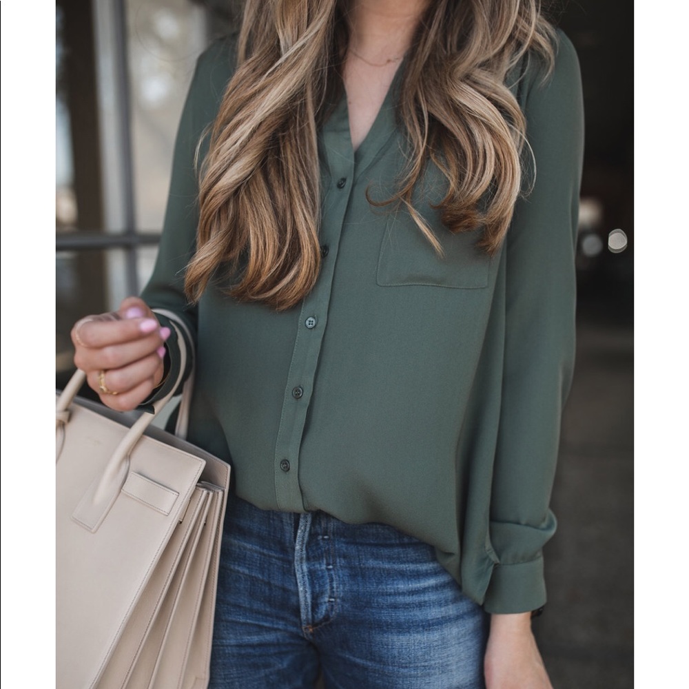 Army Green Loose Fit Blouse